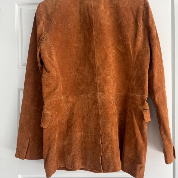 Free People Blank NYC Brown Suede Double Breasted Blazer Jacket L - Picture 2 of 4